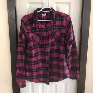 Salomon plaid button down shirt